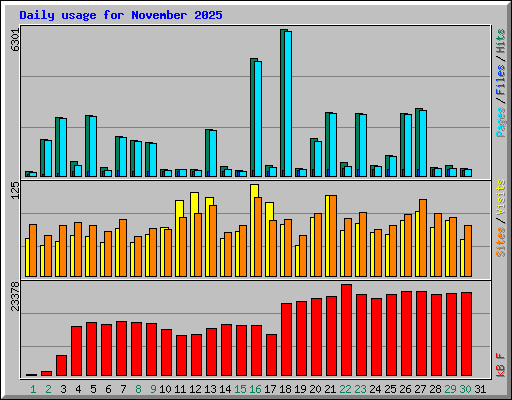 Daily usage for November 2025