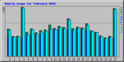 Hourly usage for February 2026